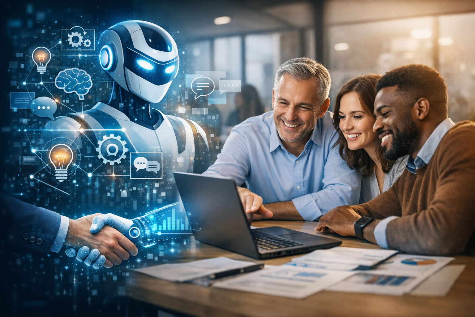 AI supporting humans.